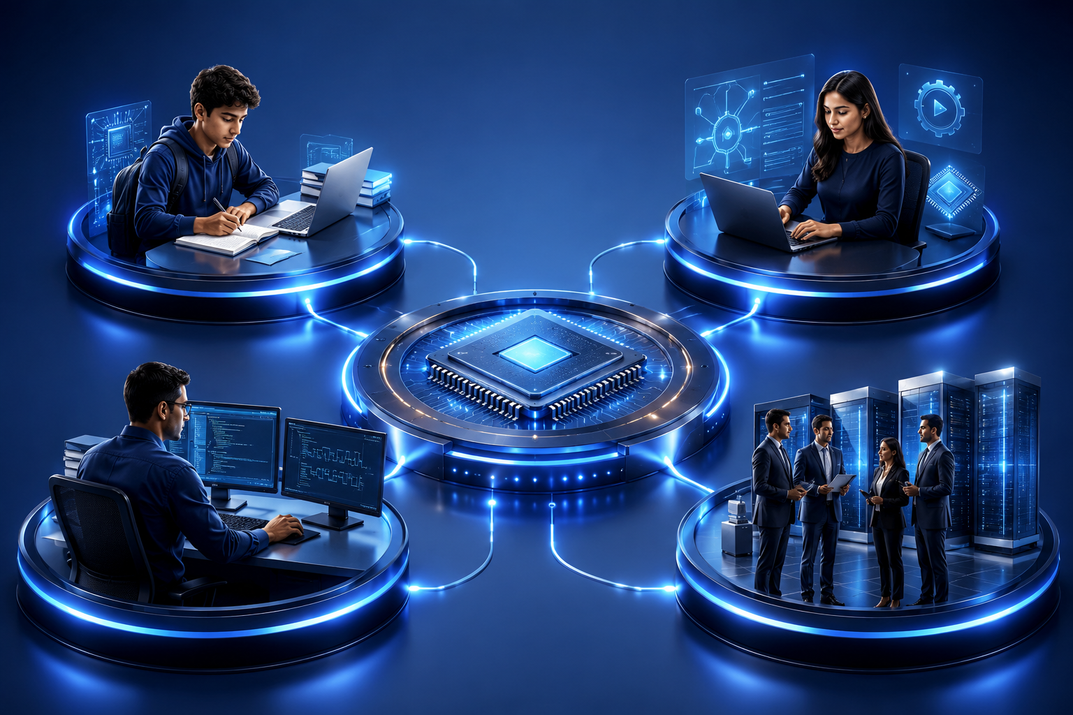 Silicon Valley India AI semiconductor learning ecosystem dashboard