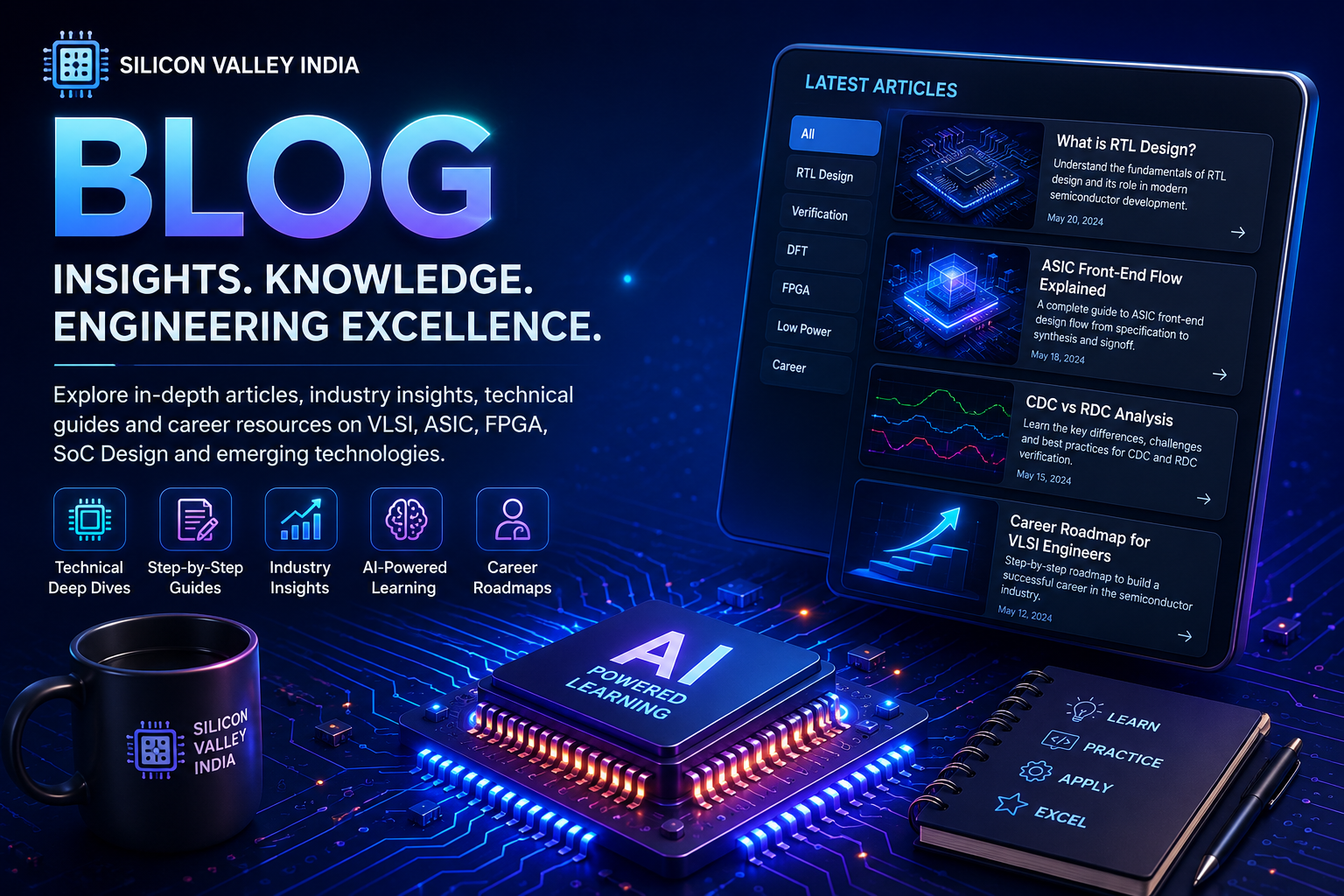 Semiconductor AI blog and engineering insights visualization